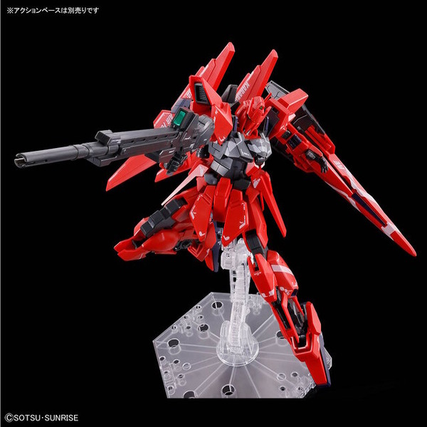 “Delta Gundam Unit 2” con su color rojo se destaca como un HG Gunpla. ¡La forma Waverider también está completamente reproducida!
