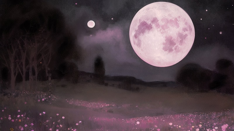Luna llena de abril de 2024 ~ Luna rosa de resurrección por Darkstar Astrology