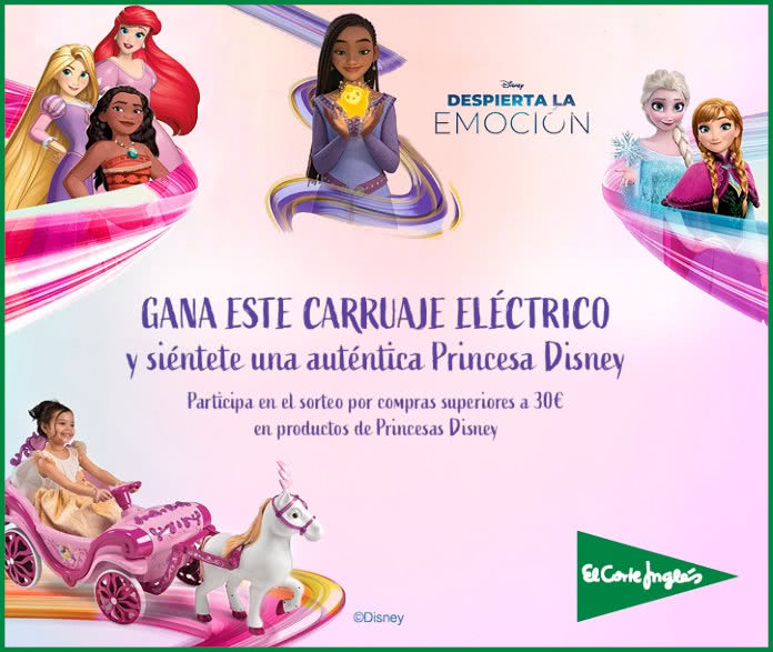 El Corte Inglés extrage o trăsură electrică prințesa Disney – cadouri și mostre gratuite
 – Știri de agrement