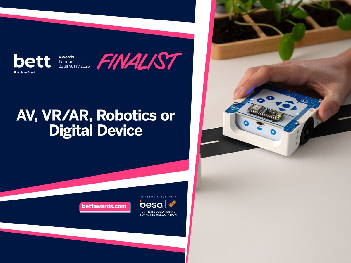 ¡El robot Alvik de Arduino seleccionado para los premios Bett 2025 en la categoría AV, VR/AR, robótica y dispositivos digitales!