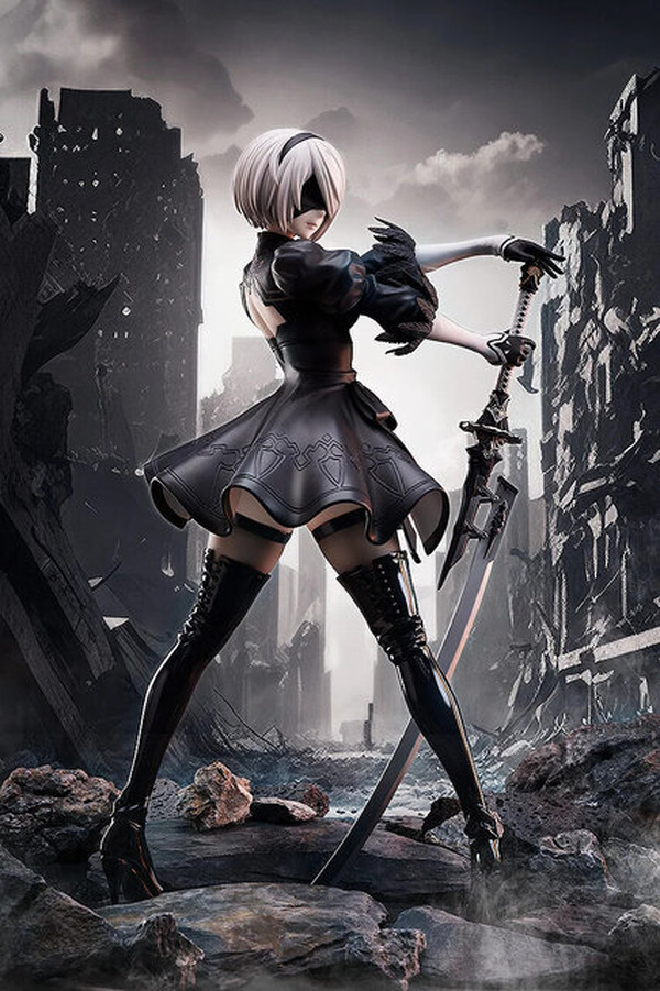 ¡Admira sus piernas bellamente estiradas! “NieR:Automata” 2B es ahora una figura única de gran volumen en escala 1/4