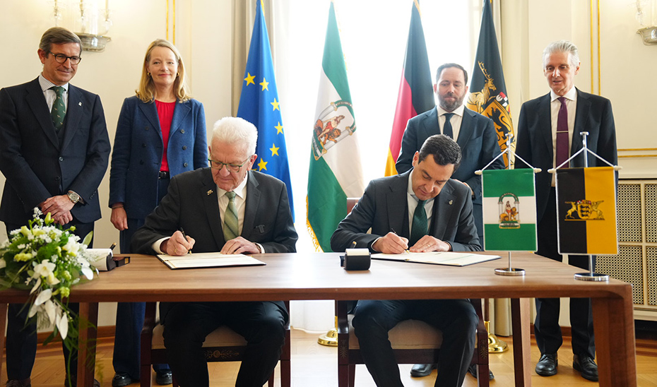 Andalucía y Baden-Württemberg rubrican su alianza para ser socios preferentes en el desarrollo del hidrógeno verde