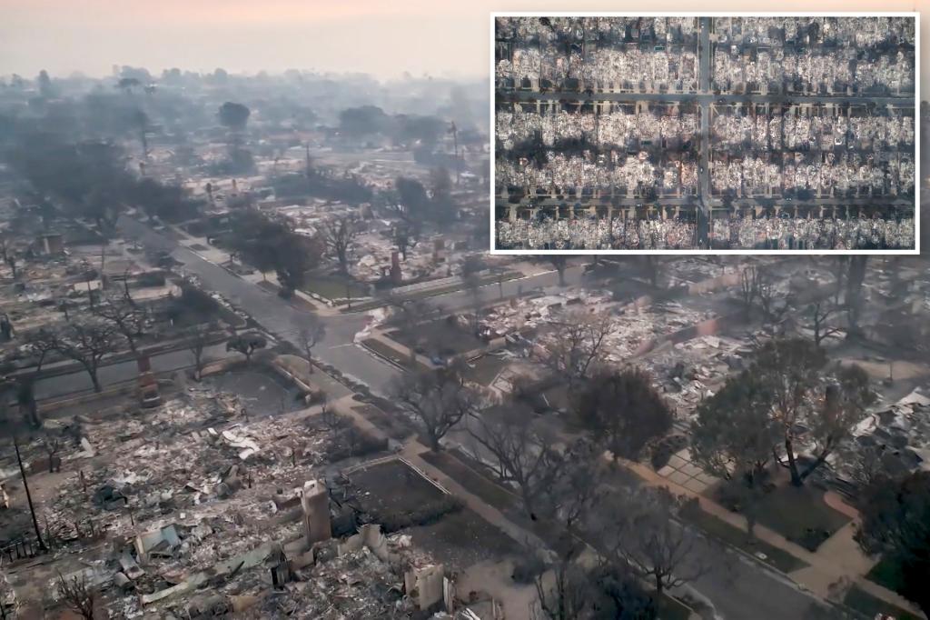 Tomas con drones capturan horribles incendios en Los Ángeles