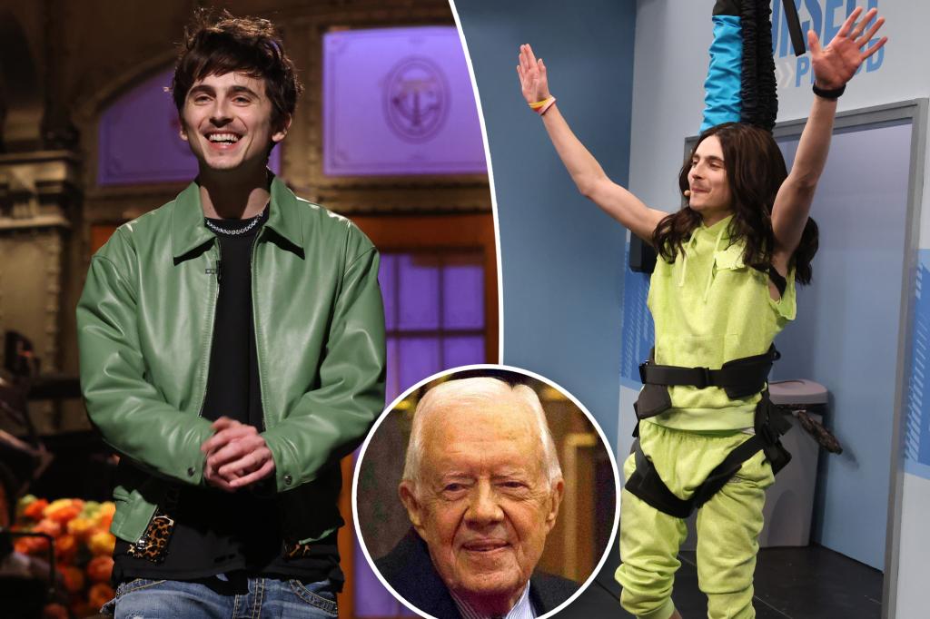 Timothee Chalamet criticó por una “broma” irrespetuosa sobre el fallecido presidente Jimmy Carter en “SNL”