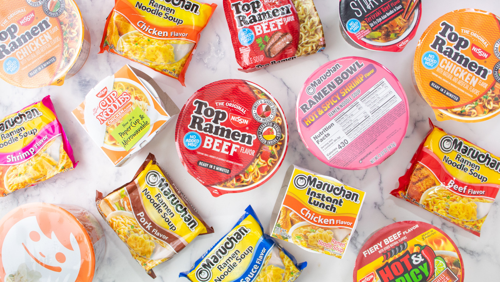 Las marcas de ramen instantáneo Nissin y Maruchan se enfrentan