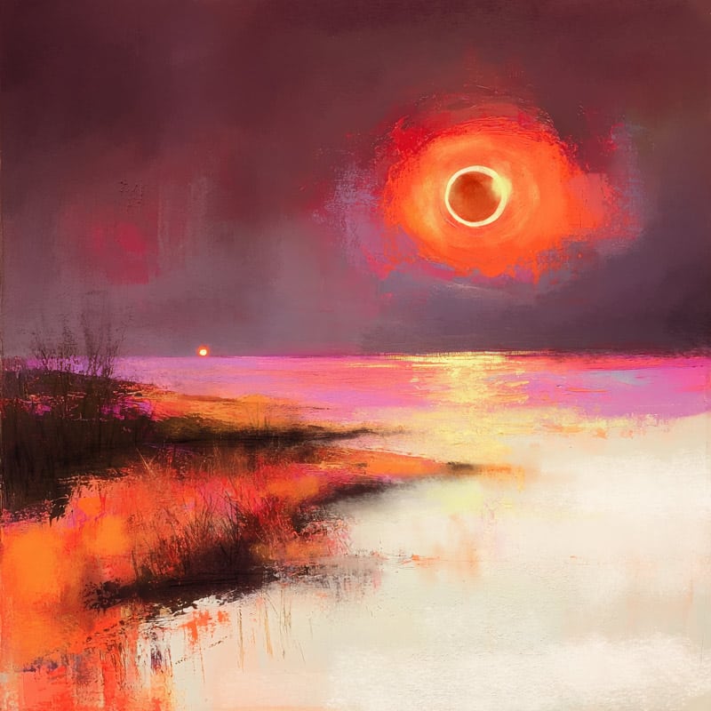 Eclipse solar marzo 2025 ~ Rebirth ardiente por Darkstar Astrology