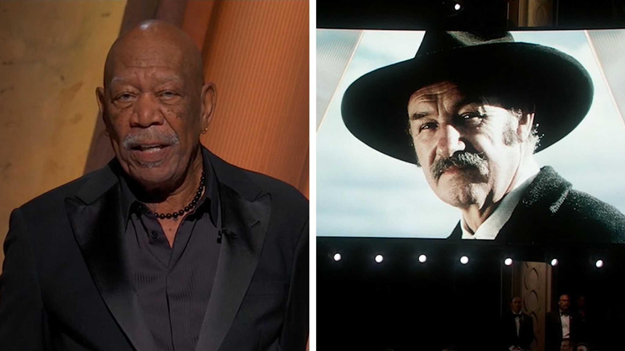 Morgan Freeman rinde homenaje a Gene Hackman en los Oscar