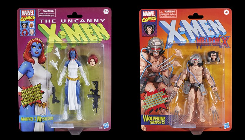 Official Images: Hasbro Marvel Legends Series Target Exclusive X-men Weapon X and Mystique Retro Carded Figures