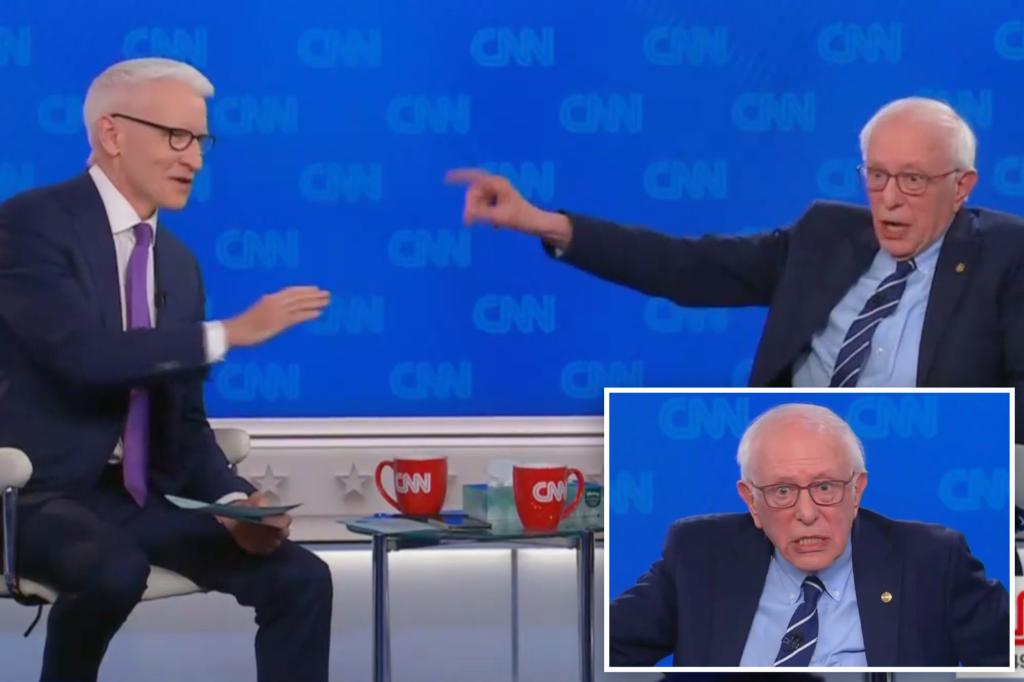 Bernie Sanders retumba a Anderson Cooper de CNN hablando de atención médica en el ayuntamiento