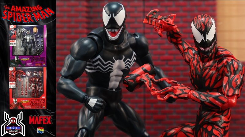 Mafex Marvel Amazing Spider-Man 88 VENOM & 118 CARNAGE Symbiote Reissue Comic Figure Video Review And Images