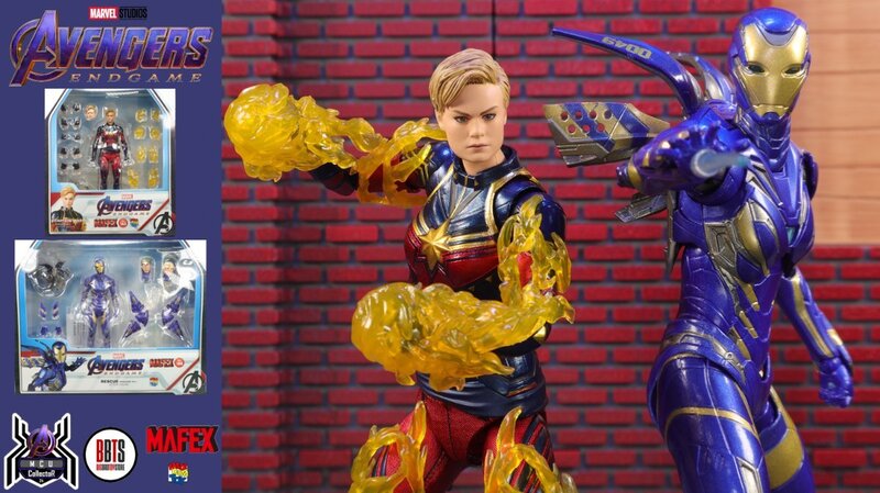 Mafex Marvel Avengers Endgame 163 CAPTAIN MARVEL & 184 RESCUE (Pepper Potts) MCU Movie Figure Video Review And Images