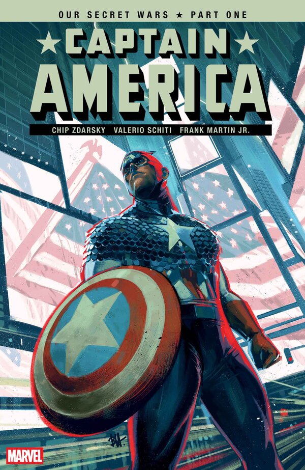Ben Harvey's Main Cover For Chip Zdarsky And Valerio Schiti's Captain America #1 Puts Steve Rogers In A Changed World