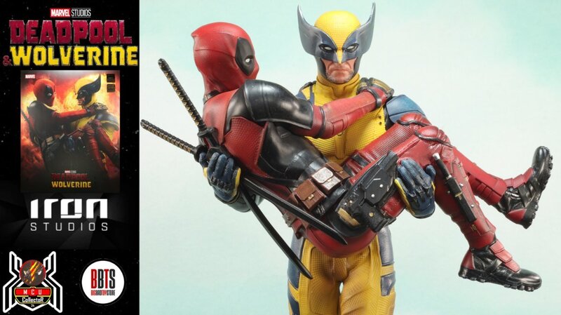 Iron Studios DEADeadpool & Wolverine with Dogpool 1/10 Art Scale Statue Video Review And Images