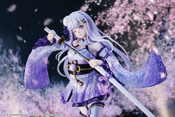 ¡”Re: Zero” Emilia ahora está disponible como figura en un disfraz japonés original! Presta atención a la gradación dinámica y la pintura de perlas