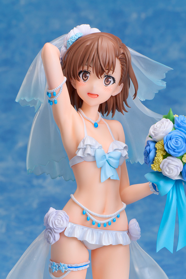 “Un cierto ferrocarril científico” en un traje de baño blanco puro con una sonrisa deslumbrante … ¡Misaka Mikoto se transforma en una figura en un traje de baño!
